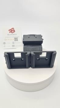 Preview: Akkuhalter passend zu Bosch Professional 18v Akkusystem, Klicksystem, seitliche Aussparungen zum exakten aneinanderreihen mehrerer Akkus